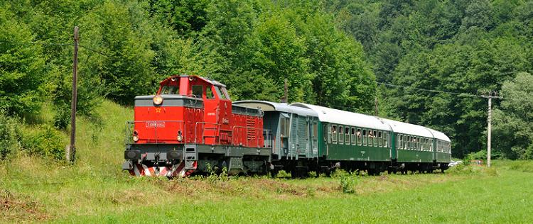 Pielstick s mimoriadným vlakom.